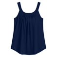 thumbnail image 5 of SGMVNU Sleeveless Tank Tops for Women Built in Bra Square Neck Pleated Flowy Loose Fit Summer Blouse Camisole Tanks, Blue, Size S, 5 of 6