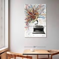 thumbnail image 2 of Elephant Stock Louder Wall Art - Vertical Multi Panel Canvas - Living Room Wall Decor - Music Multi Panel - White And Blue Decor By Ashvin Harrison - 42" x 65", 2 of 8