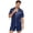 c01Blue, variant on USNSM Mens Silk Pajamas Set Short Sleeve Sleepwear Button Down Pjs 2 Piece Loungewear Luxury Soft Comfortable Pajama Sets Green XL
