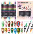 thumbnail image 1 of Set de 24 colores de rotuladores para nail art GELLAKTIK de doble punta acrílica, 1 of 8
