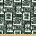 thumbnail image 2 of Ambesonne Geometric Fabric by the Yard Upholstery, Cultural Adinkra Ashanti, 3 Yards, Dimgray White, 2 of 5