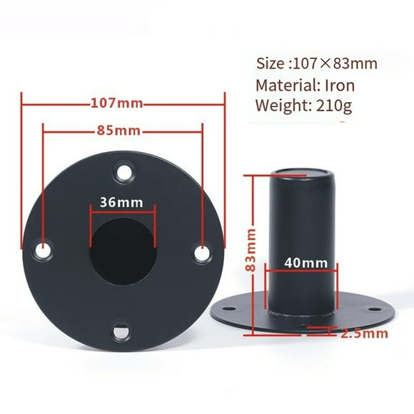 Metal Speaker Mount Stand with Flat Bottom and Screw Holes for Secure Placement