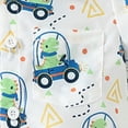 thumbnail image 5 of Kaprioy Boys Summer Outfits Boys Cartoon Print Hawaiian Outfit Infant Boy Button Down Shirt Baby Shorts Baby Summer Clothes Baby Boy Beach Clothes, 5 of 6