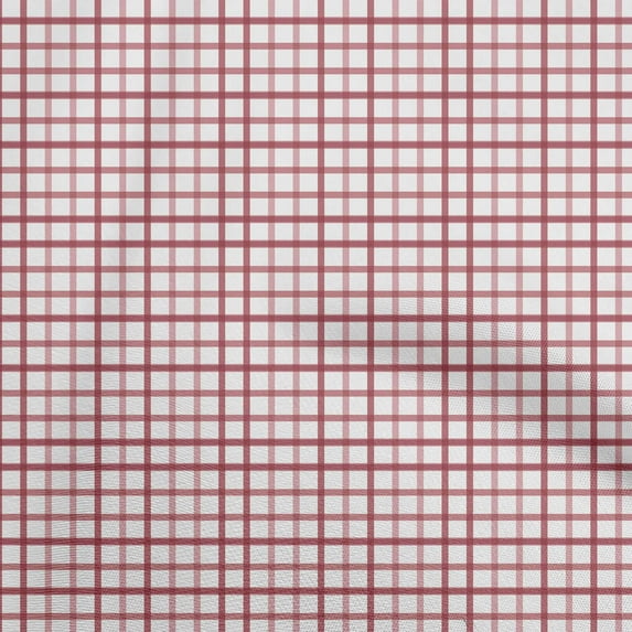 oneOone Viscose Jersey Red Fabric Check Dress Material Fabric Print Fabric By The Yard 60 Inch Wide