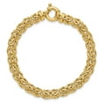 thumbnail image 5 of Primal Gold 14 Karat Yellow Gold Fancy 7mm Flat Byzantine Bracelet, 5 of 5