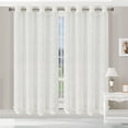 thumbnail image 5 of Scroll Pattern Two Panels Sheer Curtains, 42" x 108", Ivory by Blue Nile Mills, 5 of 6