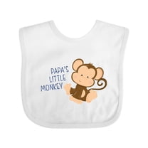 Inktastic Papa's Little Monkey Boys or Girls Baby Bib