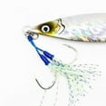 thumbnail image 2 of Jigs R Us Trapper Slow Pitch Jig Silver  150g Rigged with Top and Bottom Dual Assist Hooks, 2 of 3