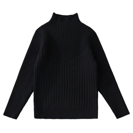

ameIAEA Kids Boys Girls Pullover Sweater Long Sleeve Turtleneck Knitted Tops Toddler Fall Winter Outfit