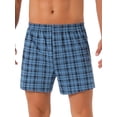thumbnail image 1 of Pantalones cortos de cuadros para hombres con cinturilla elástica clásica Inspire Chic para el Día del Padre 30 Navy, 1 of 6
