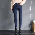 thumbnail image 5 of Gibobby pantalones mujer Pantalones casuales de cintura alta elásticos de terciopelo de talla grande para mujer a la moda (Rosa, 31), 5 of 5