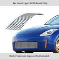 thumbnail image 2 of APS Compatible with Nissan 350Z 2006-2007 Lower Bumper Stainless Steel Chrome Horizontal Billet Grille Grill Insert N65414A, 2 of 7