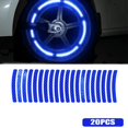 thumbnail image 1 of 20 piezas pegatinas reflectantes, cinta De tira De llanta para cubo De rueda De Motor De coche, 1 of 5