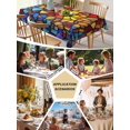 thumbnail image 5 of Blue Red Yellow Tablecloth Rectangle Table Cloth 60x102 , Waterproof Tablecloth Outdoor Table Cloth, Modern Colored Rainbow Stained Glass Washable Table Cover for Kitchen Dining Party, 5 of 8