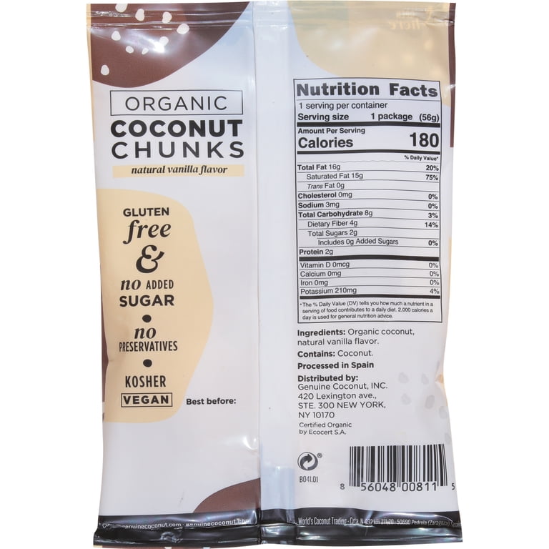 Genuine Coconut Refrigerated Fresh Organic Coconut Chunks, All