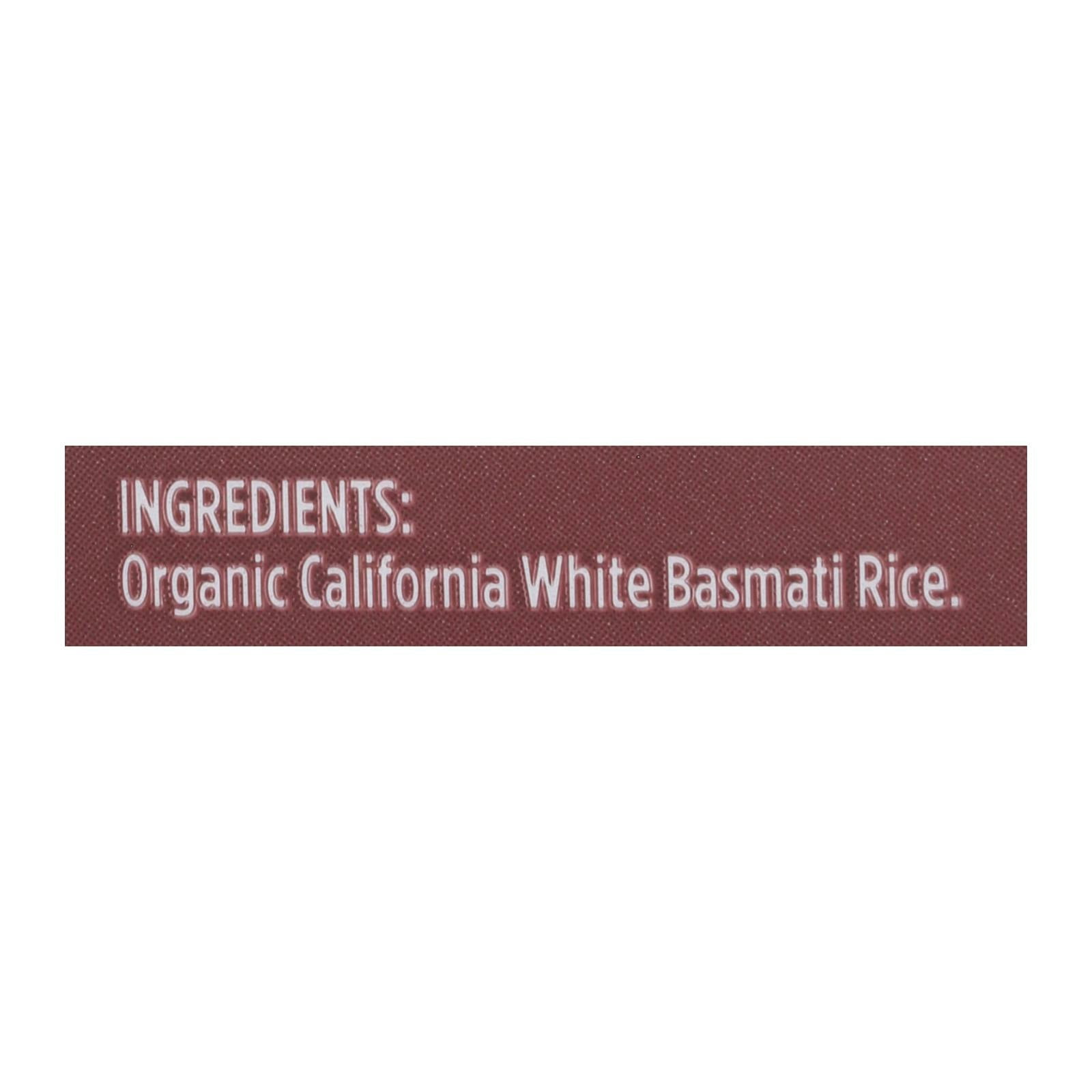 Lundberg White Basmati Rice Organic 4 lb (Pack of 6)