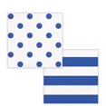 thumbnail image 1 of Creative Converting 337057 Points & Rayures Cobalt Faible Teneur en Nombre de Serviettes de Boisson, 1 of 1