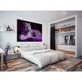 thumbnail image 2 of Mudket Purple Tone Leopard on Soft Fur Background Canvas Wall Art, Dreamy Glam Wildlife Paintings for Bedroom Print for Living Room Home Decor , Framed Ready to Hang - 12"L x 8"W, 2 of 9