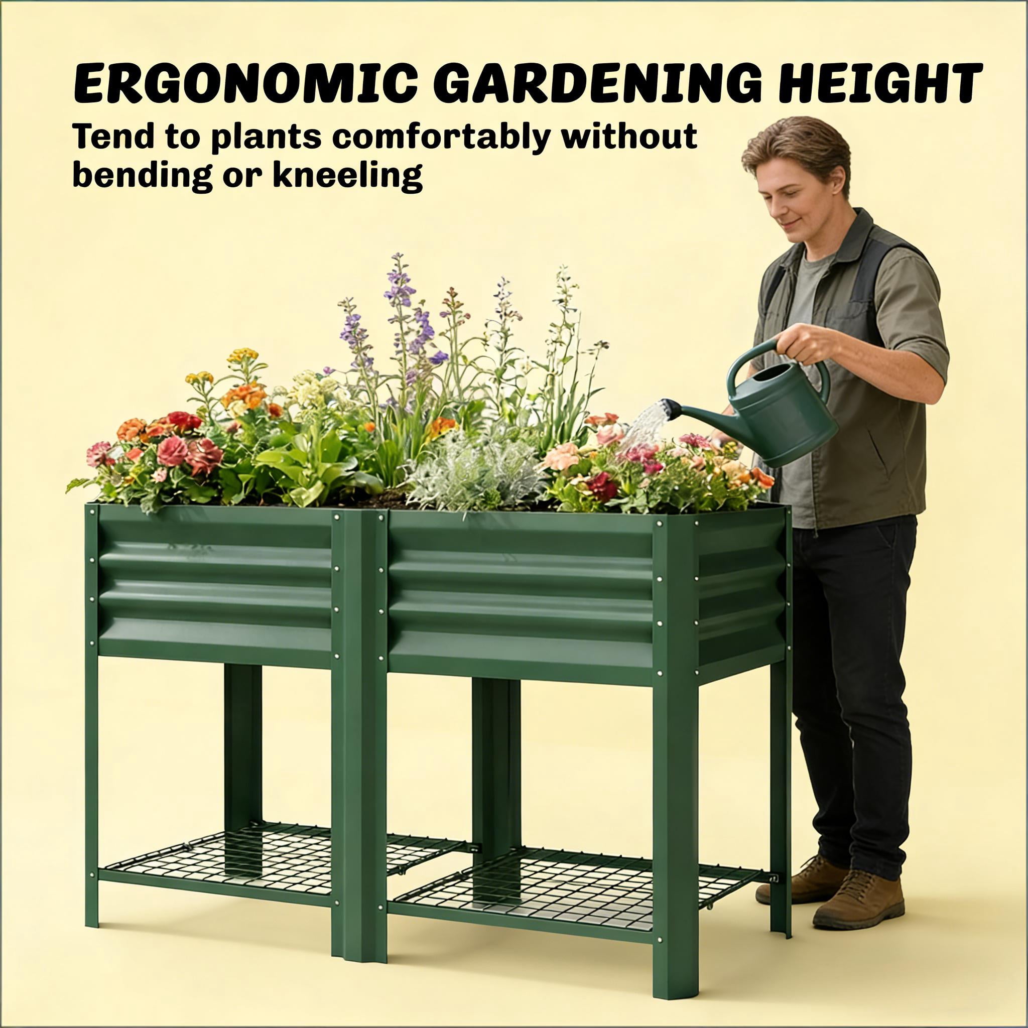 Planter Box, Outdoor Elevated Planter Box, Raised Garden Bed