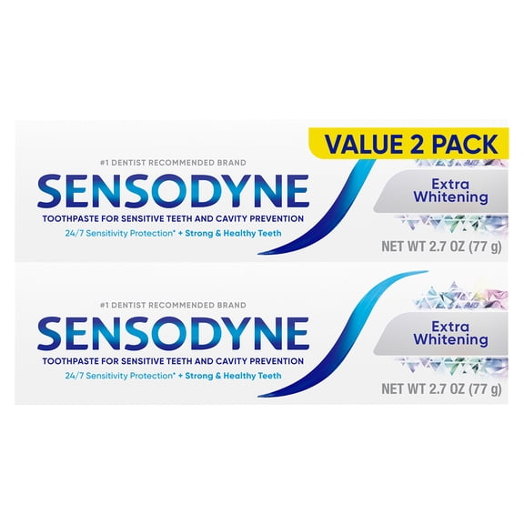 Sensodyne Extra Whitening Sensitive Teeth Whitening Toothpaste - 2.7 Ounces (Pack of 2)