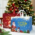 thumbnail image 6 of Wrapables Non-Woven Reusable Christmas Holidays Gift Bags with Handles for Gift Wrap, Parties, Favors and Treats (Set of 8), Happy Santa, 6 of 8