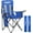 Blue, variant on Nazhura 2 Pack Outdoor Camping Chairs Folding/Foldable/Portable with Cooler Pouch, Mesh Backrest and Cup Holder Pocket(Red, 2 Pack)