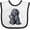 White and Black, variant on Inktastic Curious Black Doodle Boys or Girls Baby Bib