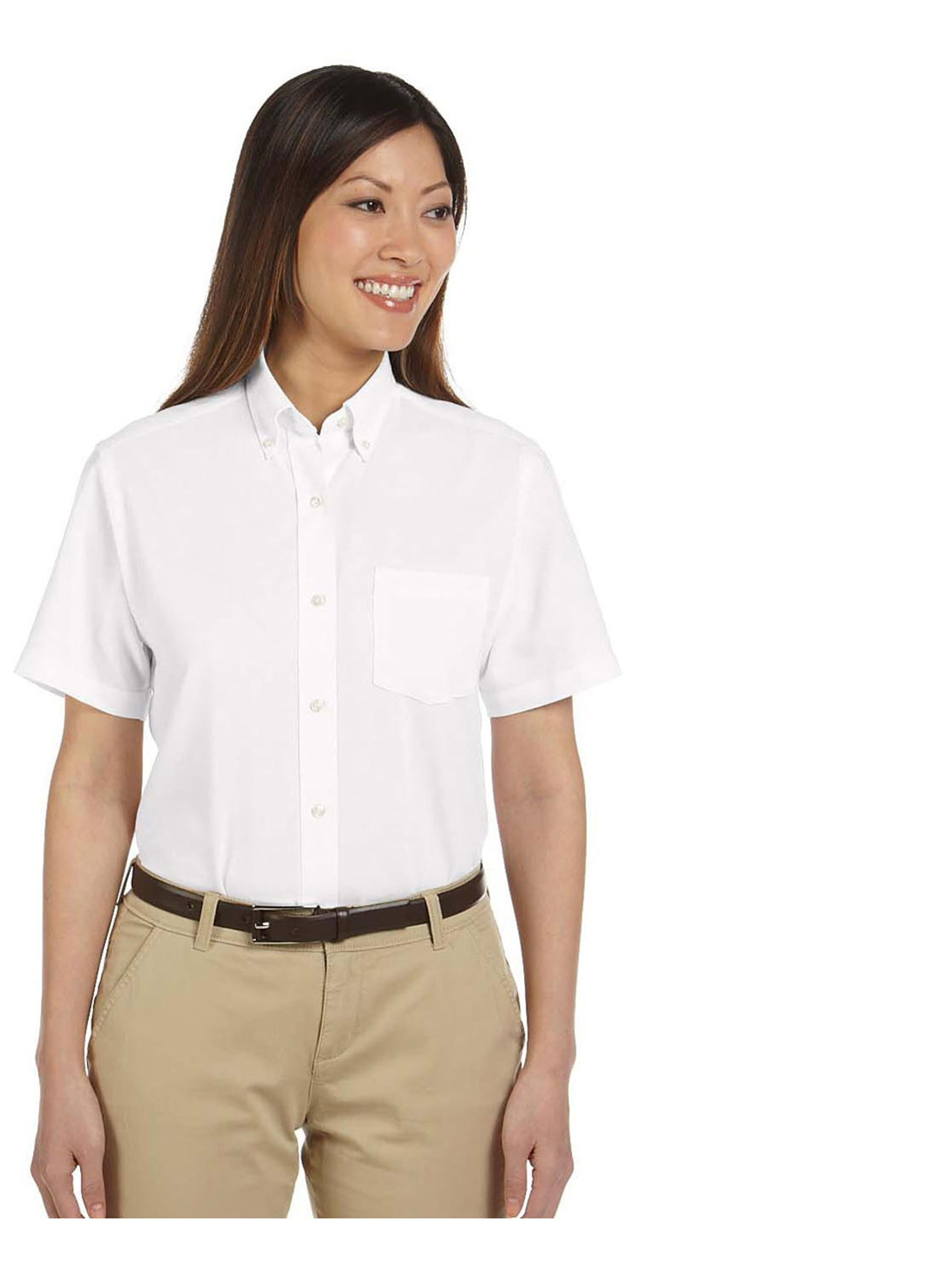 Van Heusen Van Heusen 13V0003 Ladies Short Sleeve Blended Oxford