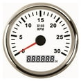 thumbnail image 1 of 85mm Auto Truck Boat 0-3000 RPM Diesel Generator Tachometer with Digital Hourmeter with Red Backlight ,Easy to Calibrate, 1 of 7