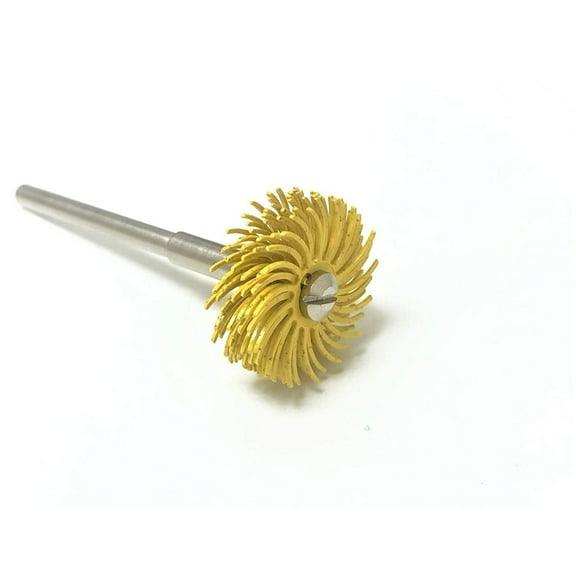 3m Radial Bristle Discs 3/4" Yellow Bristle Brush 80 Grit 6 Discs and 1 Mandrel Made in USA