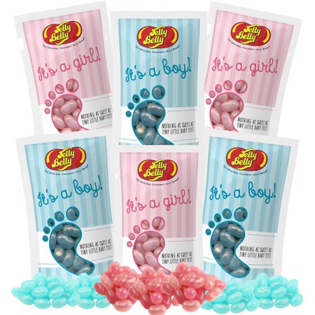 Gender Reveal Candy Party Favors  It s a Boy and It s a Girl Individually Wrapped Pink and Blue Candies  Bubble Gum and Blue Berry Flavored Gourmet Chewy Candies  Pack of 6  1 Ounce Each