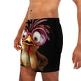 thumbnail image 6 of qelini Swim Trunks for Men Big and Tall Running Shorts Drawstring Waist Print Shorts Swimwear Bottoms, 6 of 6