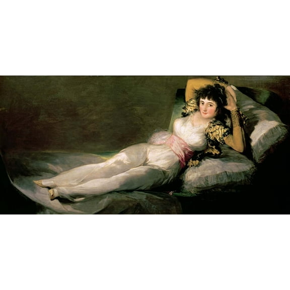 Goya "The Clothed Maja" (19th) Glossy Poster