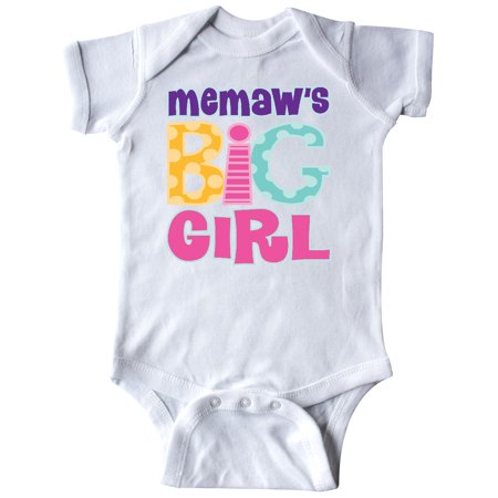 

Inktastic Memaw Big Girl Gift Baby Girl Bodysuit