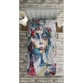 thumbnail image 3 of Ambesonne Art Quilted Bedspread Set 2 Pcs, Fantasy Portrait of a Girl, Twin Size, Multicolor, 3 of 3