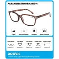 thumbnail image 2 of DOOViC 4 Pack Computer Reading Glasses Blue Light Blocking Anti Eyestrain Spring Hinge Stylish Readers for Women 1.25 Strength, 2 of 5