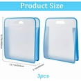 thumbnail image 2 of 3Pcs Scrapbook Paper Storage Organizer 15.8x13inch Clear Transparent Plastic File Bags Expandable Paper Folio with Portable Button Snap, 2 of 9