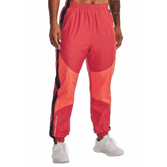 Under Armour Womens UA Rush Woven Joggers, Red, XL