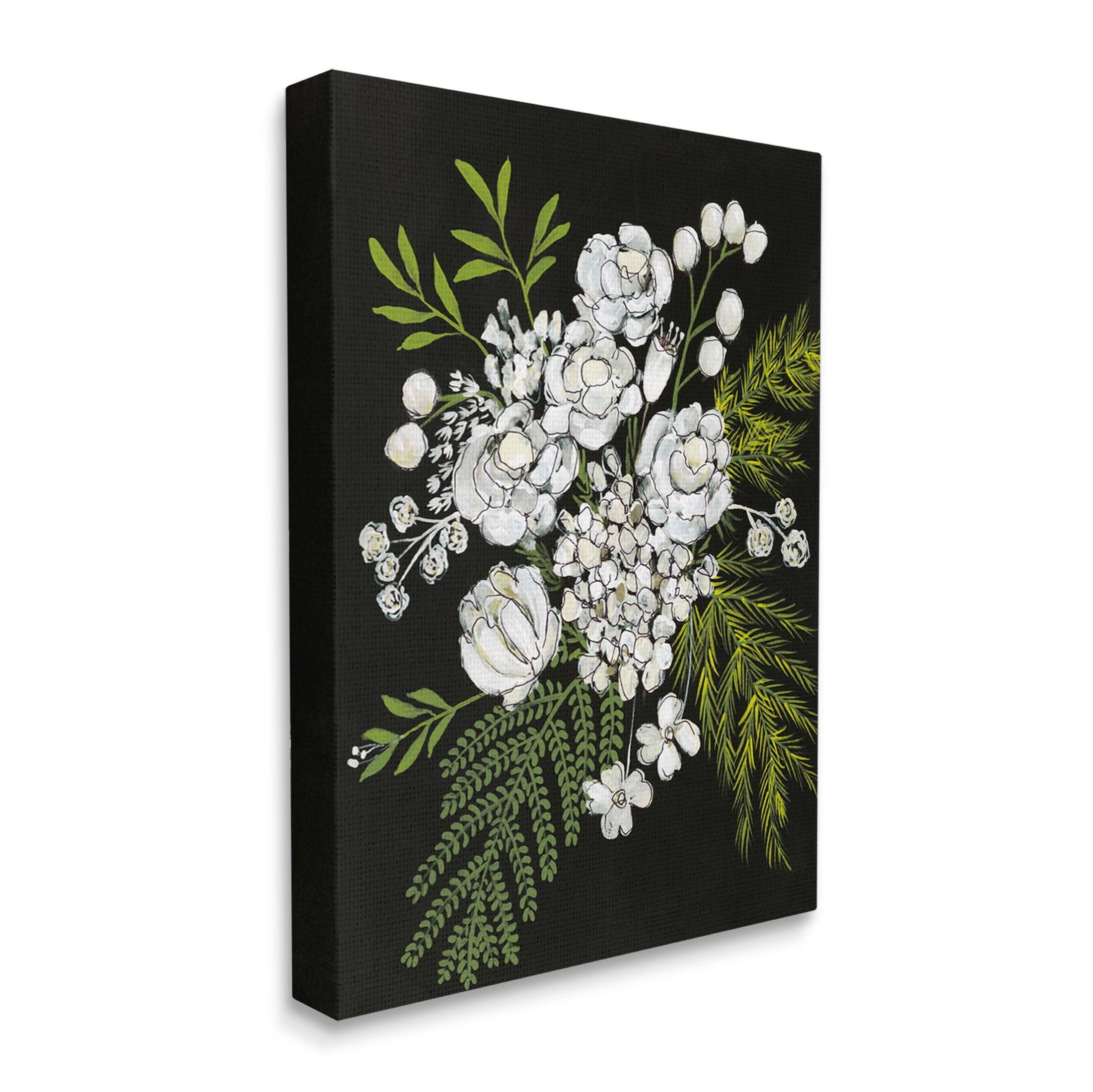 Stupell Industries Contrasting Flower Blossoms Arrangement Graphic Art Gallery Wrapped Canvas Print Wall Art, Design by Regina Moore