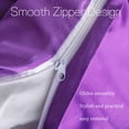thumbnail image 3 of Solid Color Microfiber Bedding Set – Luxuriously Soft, Durable & Breathable, All Season Comforter/Duvet Cover Set with Zipper Closure & Corner Ties, 3 of 5