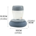 thumbnail image 3 of Automatic Liquid Adding Steel Wire Ball Pot & Dish Cleaning Brush Short Handle 1-Pack Multifunctional Scrubber, Self-Filling Container For Effortless Refill, Durable Wire Ball, 3 of 6
