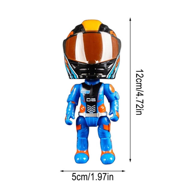 Figura decorativa de casco de motocicleta de aleación
