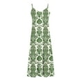 thumbnail image 4 of Women's Long Beach Dresses Spaghetti Straps Summer Sexy V Neck Camisole Maxi Dress - Vintage Floral Print A Line Flowy, 4 of 4