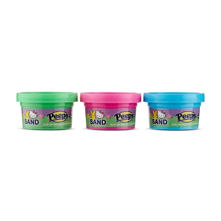 Peeps and Hello Kitty Marshmellow Scented Sand 3 Pack 1oz Tubs
