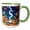 Green/White, variant on 3drose, Squirrel Found a Cup of Coffee in Magic Forest. Allegory of Autumn, 15oz Mug