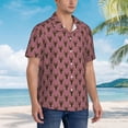 thumbnail image 3 of Sikiie German Shepherd Dog Print Men's Hawaiian Shirt, Summer Beach Button Pocket Short Sleeve T-Shirt,Medium, 3 of 7