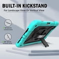 thumbnail image 6 of BMOUO Case for iPad Air 11 Inch M4 (2026) / M3 (2025) / M2 (2024),iPad Air 5th / 4th Generation 10.9 Inch Protective Case Cover with 360°Rotating Stand and Hand / Shoulder Strap, Cyan, 6 of 8