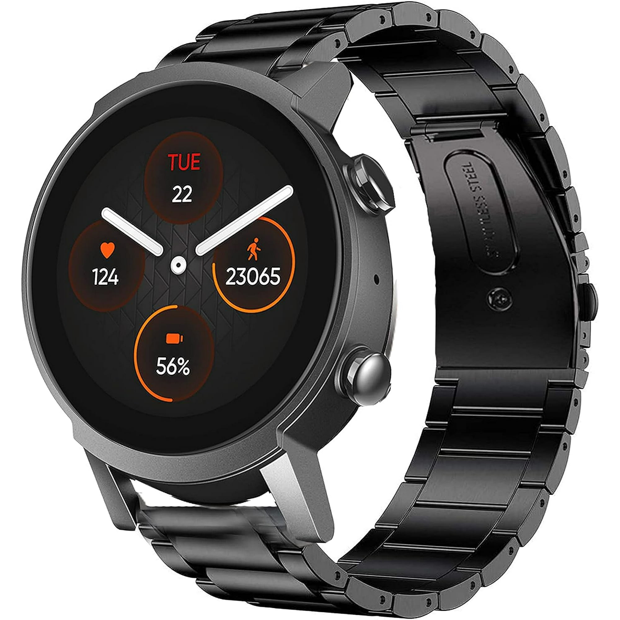 Compatible with Ticwatch E3 Bands, Lamshaw Stainless Steel Metal