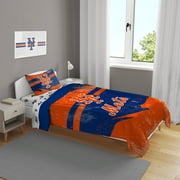 New York Mets Slanted Stripe 4-Piece Twin Bed Set