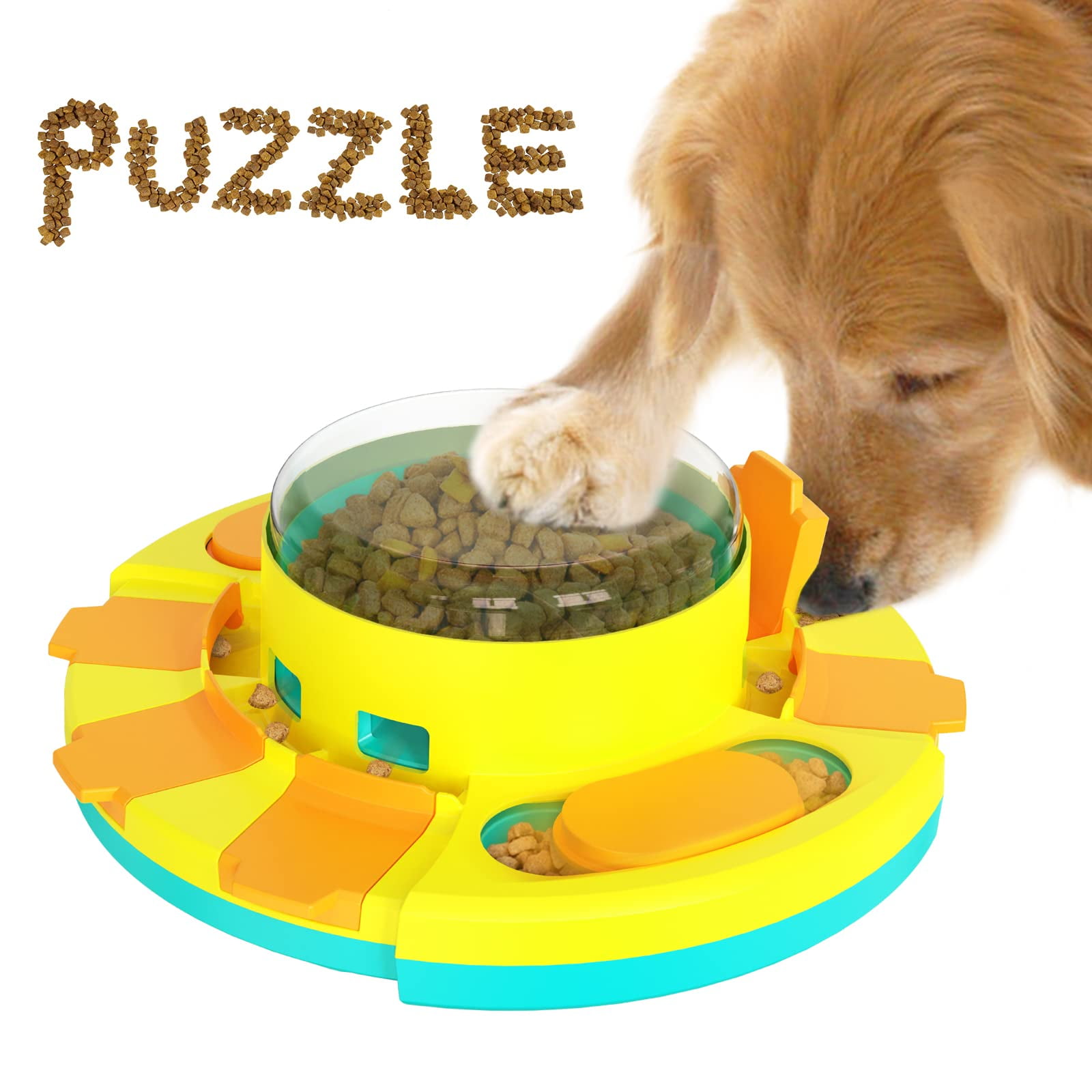 KADTC Dog Puzzle Toy Dogs Brain Stimulation Mentally Stimulating Toys  Beginner Puppy Treat Food Feeder Dispenser Advanced Level 2 in 1  Interactive Games for Small/Medium/Large Aggressive Chewer Gif 